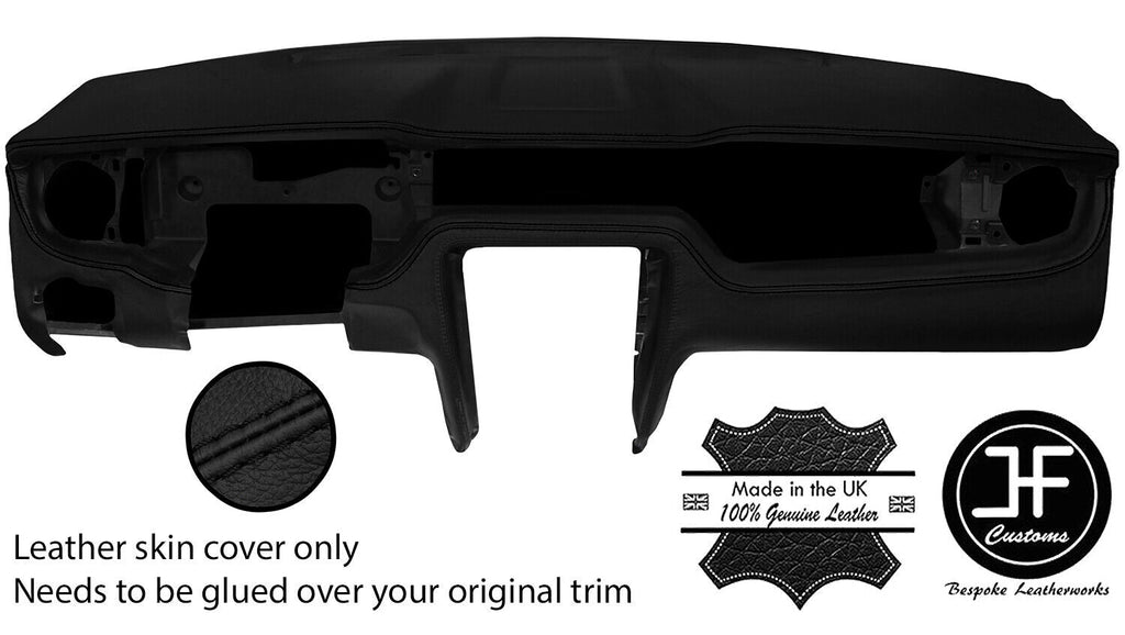 BLACK STITCH DASH DASHBOARD REAL LEATHER COVER FITS FORD MUSTANG 2010-2014