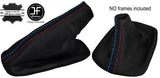 BLACK STITCHING LEATHER GEAR & HANDBRAKE GAITER FITS BMW E30 82-91 TRI STITCH