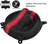 BLACK& RED STRIPE REAL LEATHER MANUAL GEAR GAITER FITS MAZDA MX5 MK3 05-15