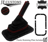 RED STITCH HANDBRAKE+HANDLE COVERS+PLASTIC FRAME FOR RANGE ROVER CLASSIC LT77