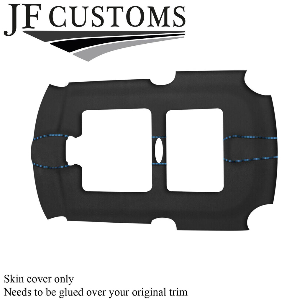 L BLUE STITCH D GREY SUEDE SUN ROOF HEADLINER COVER FOR BMW MINI R50 R53 01-06