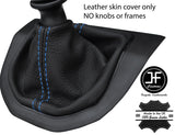 BLUE STITCH TOP GRAIN LEATHER MANUAL GEAR GAITER FITS VW T6 TRANSPORTER 16-19
