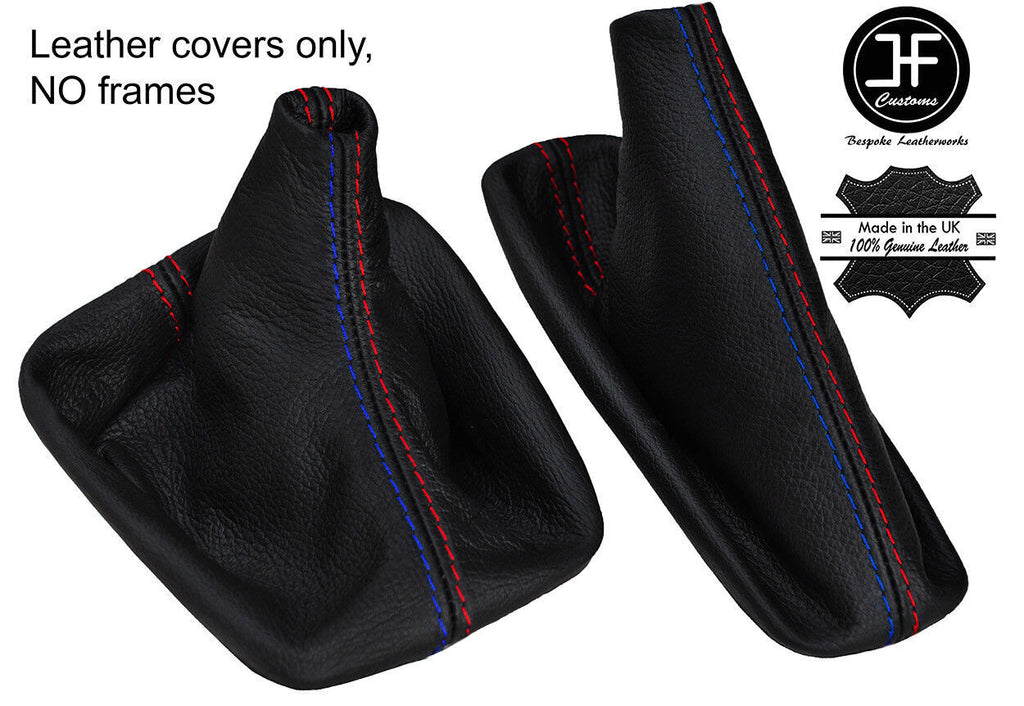 RED STITCH LEATHER GEAR & HANDBRAKE GAITER FOR BMW 3 SERIES E30 81-92 STYLE 2