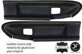 BEIGE STITCH 2X FRONT DOOR CARD COVERS FITS BMW E36 COUPE & CONVERTIBLE STYLE 2