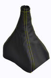 FITS FORD FIESTA MK2 MK3 GEAR GAITER LEATHER yellow stitch CUSTOM NEW MADE IN UK