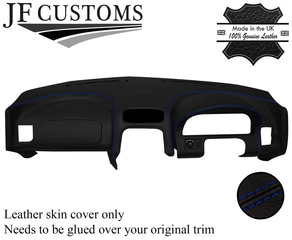 BLUE STITCH LEATHER DASHBOARD + SPEEDO + HOOD COVER FITS MG MGF MG TF 95-05