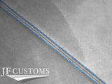 L BLUE STITCH L GREY SUEDE ROOF HEADLINER COVER FOR BMW MINI R50 R53 01-06