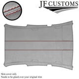 D RED STITCH L GREY SUEDE HEADLINER COVER FOR SUBARU IMPREZA MK3 07-11 5 DOOR