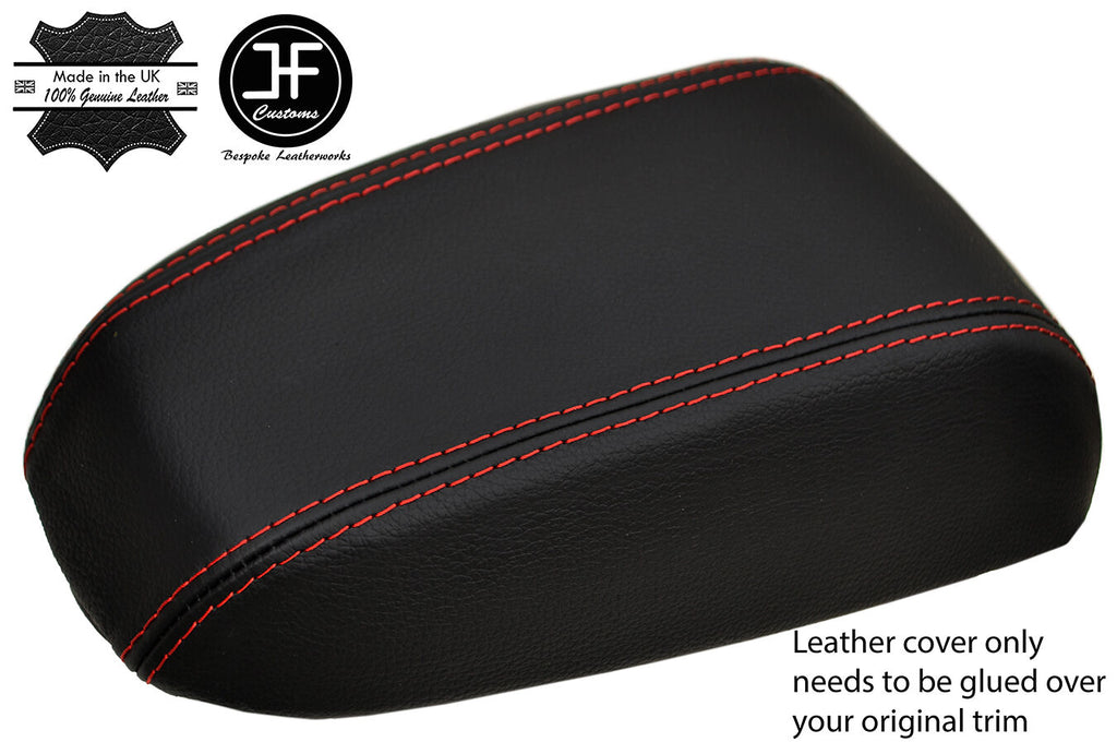 RED STITCHING REAL LEATHER ARMREST LID COVER FITS KIA CERATO 2004-2008