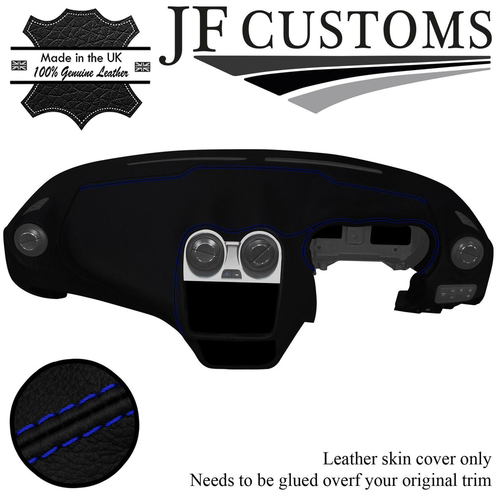 BLUE STITCH ITALIAN LEATHER DASH DASHBOARD COVER FITS ALFA ROMEO MITO 08-17