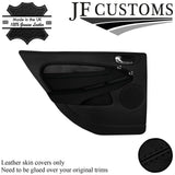 BLACK STITCH LEATHER 4X DOOR TRIM ARMREST COVERS FOR JAGUAR X-TYPE 01-09 JF2