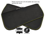 YELLOW STITCH 2X SUN VISORS LEATHER COVERS FITS MINI MK1 CLASSIC EARLY