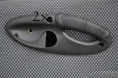 FITS FIAT PUNTO MK2 99-03  black stitch 2X LEATHER DOOR HANDLE COVERS CUSTOM NEW