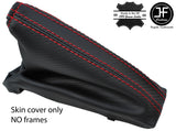 RED STITCH CARBON FIBER VINYL HANDBRAKE GAITER FOR VAUXHALL CORSA D 2006-2014