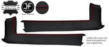RED STITCH 2X A POST PILLAR TOP GRAIN LEATHER COVERS FITS CORVETTE 1978-1982