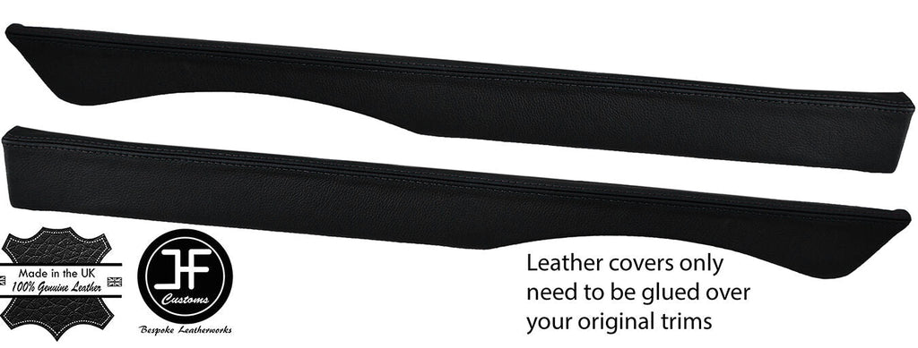 BLACK STITCHING 2X TOP REAR DOOR CAPPINGS LEATHER COVERS FITS MG MGB GT CLASSIC