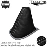 WHITE STITCHING MANUAL LEATHER GEAR GAITER FITS RENAULT CAPTUR 2013-2015