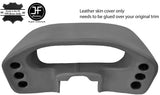 GREY REAL LEATHER SPEEDO DASH POD COVER FITS PORSCHE 928 1990-1995 CUSTOM NEW