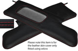 RED STITCHING 2X SUN VISORS LEATHER SKIN COVERS FITS TRIUMPH TR6 1969-1976