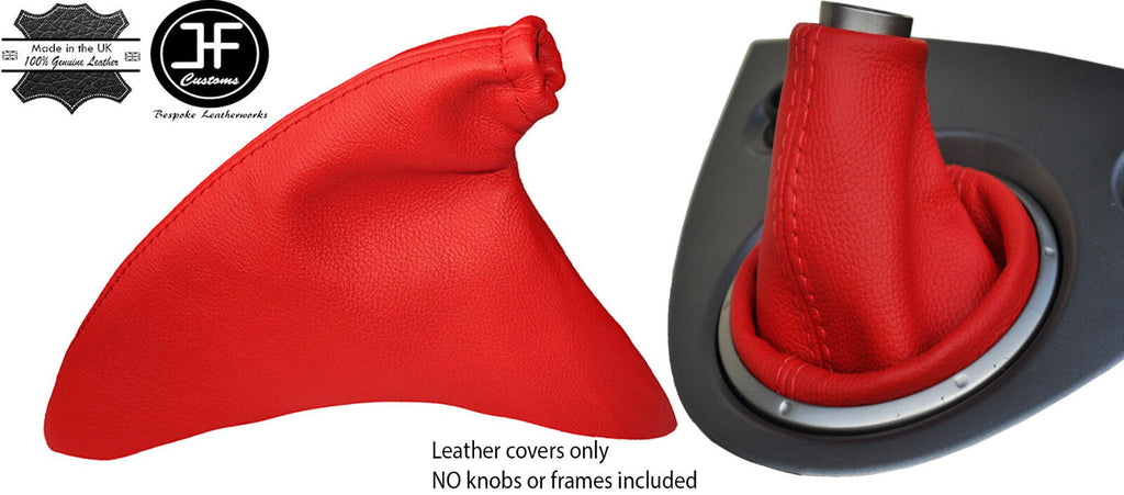 RED REAL LEATHER GEAR & HANDBRAKE GAITER FITS HONDA CIVIC EP3 TYPE R 01-05