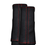 RED STITCH 2X SEAT BELT STALK COVERS FITS TOYOTA HILUX SURF 4 RUNNER 89-96