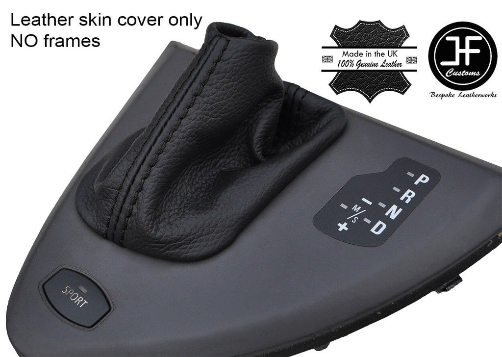 BLACK STITCH AUTO AUTOMATIC LEATHER GEAR GAITER FITS BMW 6 SERIES E63 E64 04-06