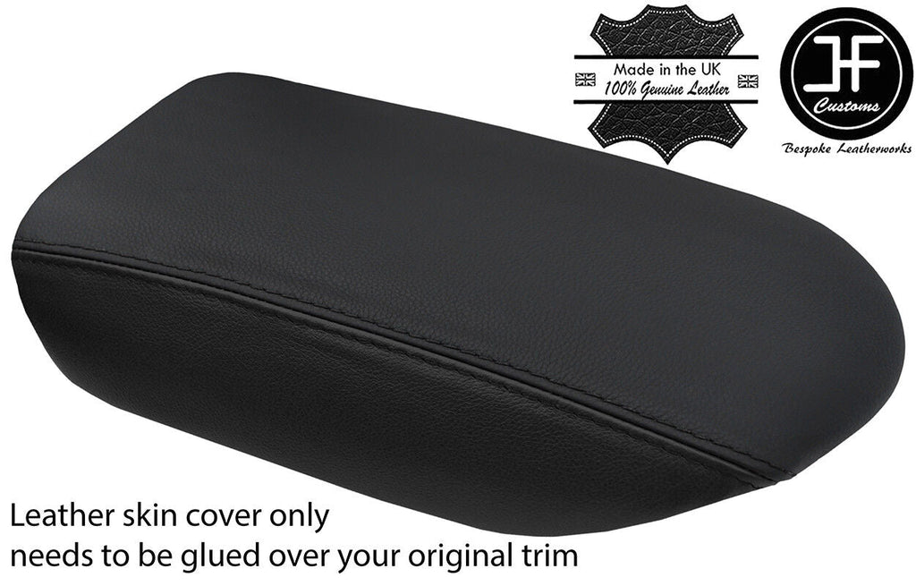BLACK & BLACK TOP GRAIN REAL LEATHER ARMREST COVER FITS GT-R GTR R35 2009-2017