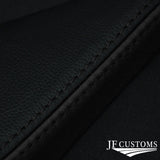 BLACK & BLACK REAL LEATHER ARMREST LID COVER FITS 370Z Z34 09-2017 STYLE 2
