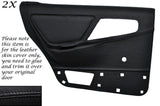 BLACK STITCH 2X REAR DOOR CARD COVERS FITS FORD SIERRA MK1 RS 4X4 5 DOOR