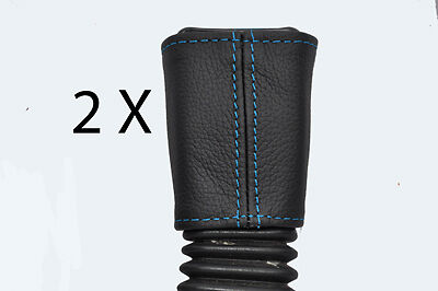 blue stitch FITS MG ZR ROVER 25 99-05 2X SEAT BELT STALK LEATHER COVERS