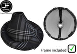 GREY STITCH TARTAN FABRIC GEAR GAITER+PLASTIC FRAME FOR VW T5 TRANSPORTER 3T