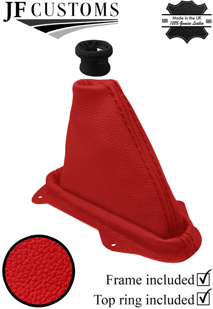 RED REAL LEATHER AUTOMATIC GEAR+PLASTIC FRAME+TOP RING FOR ROVER 75 1999-2005