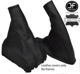 BLACK & BLACK LEATHER GEAR HANDBRAKE FITS VAUXHALL OPEL TIGRA TWINTOP 04-2009