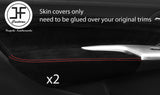 RED STITCH 2X DOOR ARMREST SUEDE COVER FOR HONDA CIVIC TYPE R 06-12 STYLE2 3D