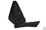 FITS PEUGEOT 306 GEAR + HANDBRAKE SET LEATHER D RED ST CUSTOM NEW MADE IN UK