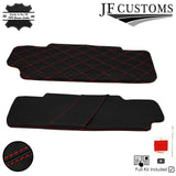 JF2 RED CROSS DIAMOND STITCH 2X SUN VISOR COVERS FOR LAND ROVER DEFENDER 07-14