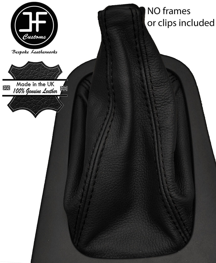 BLACK STITCH MANUAL LEATHER GEAR GAITER FITS HONDA CIVIC HATCHBACK 1995-2001