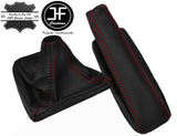 RED STITCH FOR BMW 1 SERIES E81 E82 E87 E88 07-12 LEATHER GEAR HANDBRAKE SET
