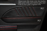 RED STITCH 2X FRONT DOOR CARD TRIM LEATHER COVERS FITS ALFA ROMEO 159 05-12