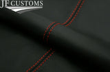 RED STITCH GERMAN STRIPES 2X SEAT BELT LONG COVERS FOR AUDI Q2 2016-2022