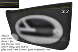 YELLOW STITCH 2X OUTER DOOR TRIM LEATHER COVERS FITS BMW MINI COOPER ONE S 01-06
