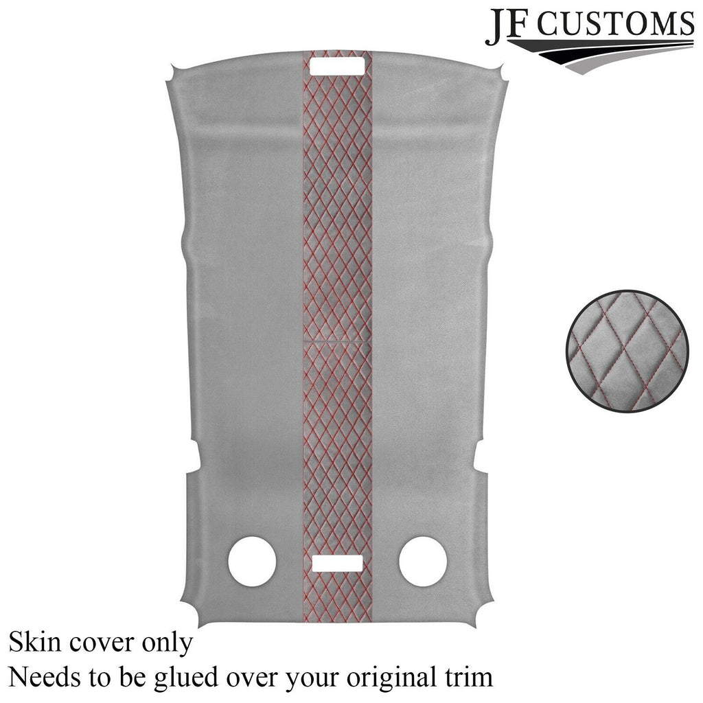 DSG2 D RED STITCH L GREY LUXE SUEDE HEADLINER COVER FOR BMW E36 90-99 TOURING