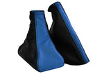 BLUE BLACK FITS VAUXHALL OPEL MERIVA I A GEAR HANDBRAKE SET  LEATHER 2002-2010