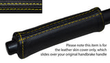YELLOW STITCH HANDBRAKE HANDLE LEATHER SKIN COVER FITS SMART FORTWO 451 07-14