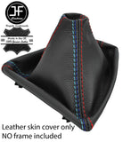 RED & TRI STITCH MANUAL LEATHER GEAR GAITER FOR BMW 5 SERIES F10 F11 2010-2016