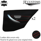 RED STITCH 2X REAR DOOR CARD TRIM + ARMREST COVER FOR BMW F30 11-18 SALOON