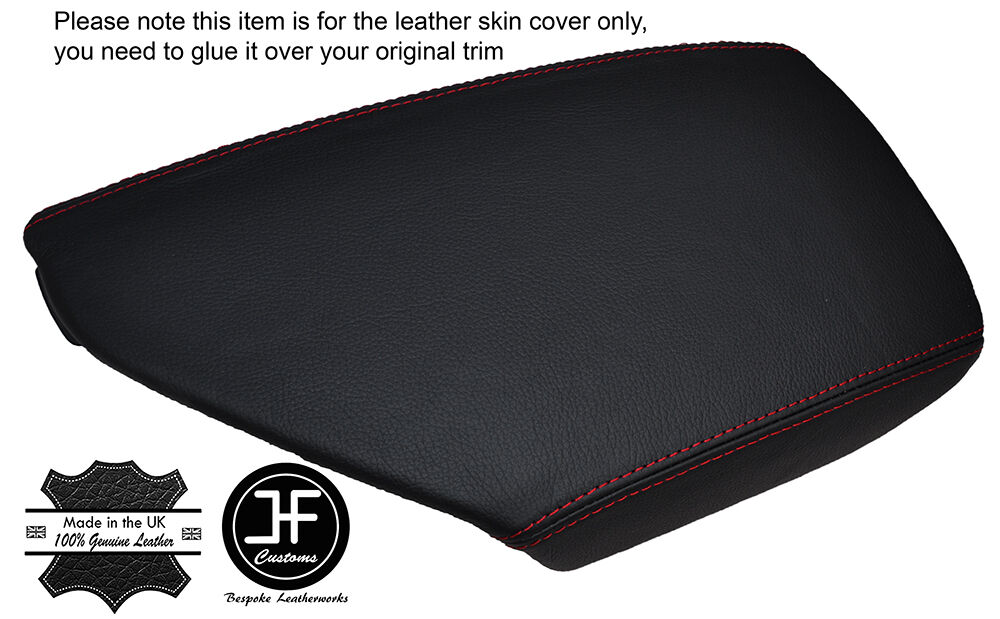 RED STITCHING ARMREST LID LEATHER COVER FITS HYUNDAI I40 2011-2016 CUSTOM NEW