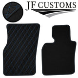 L BLUE DIAMOND STITCH VINYL 4X TAILORED FLOOR CARPETS FOR BMW MINI F56 13-21 JF1