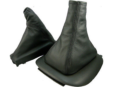 FITS VECTRA B BLACK STITCH LEATHER GEAR & HANDBRAKE GAITER CUSTOM NEW MADE IN UK