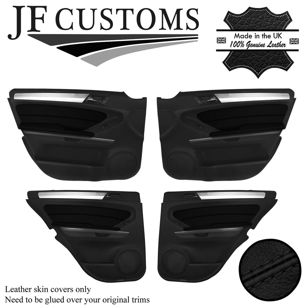 BLACK STITCH LEATHER 4X DOOR TRIM ARMREST COVER FOR MERCEDES ML W164 05-11